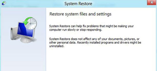 Recover System settings