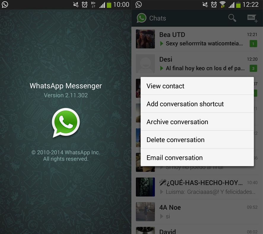 whatsapp archive conversations