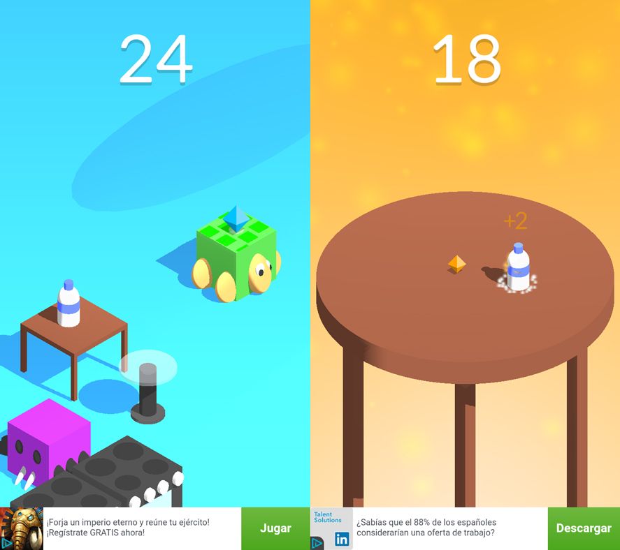 bottle flip screenshot Five Android games based on viral videos
