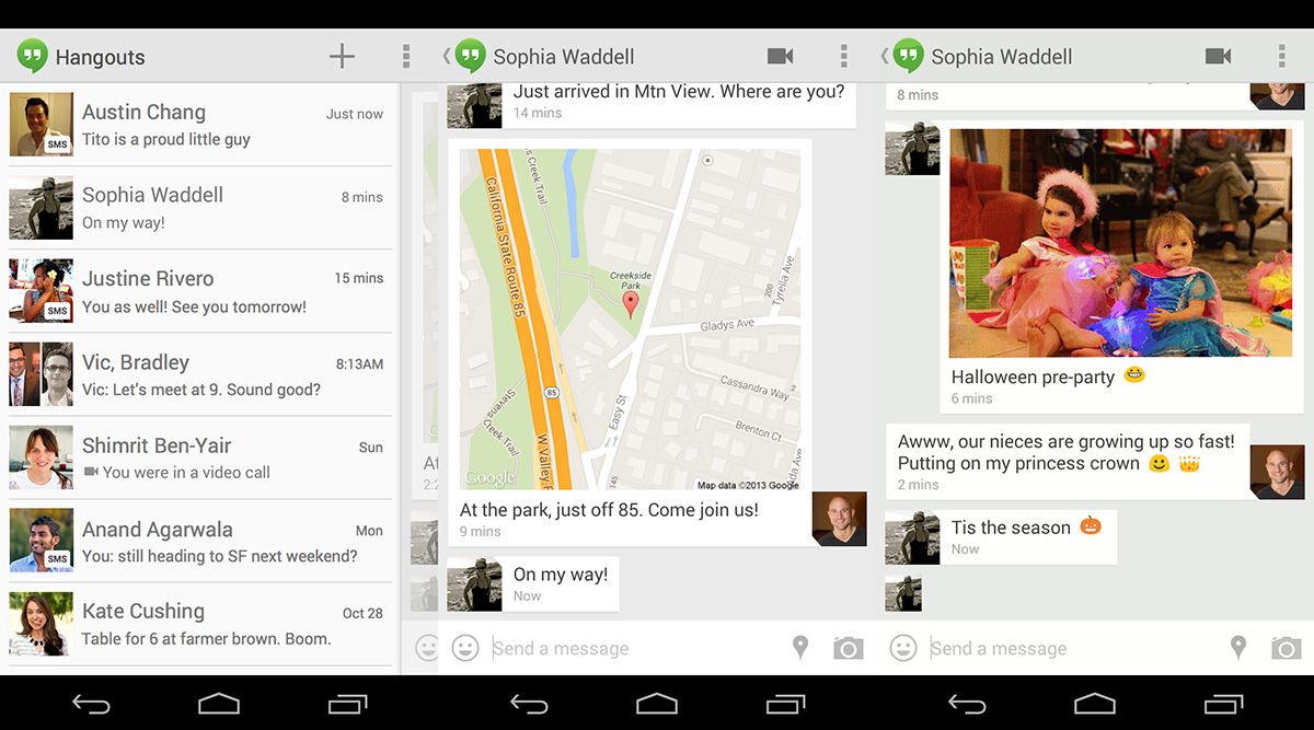 Google Hangouts 2.0 now available on Android with text