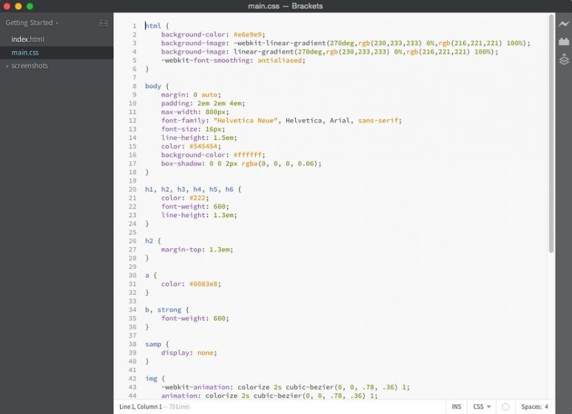 Adobe publishes Brackets, an HTML and CSS Open Source editor