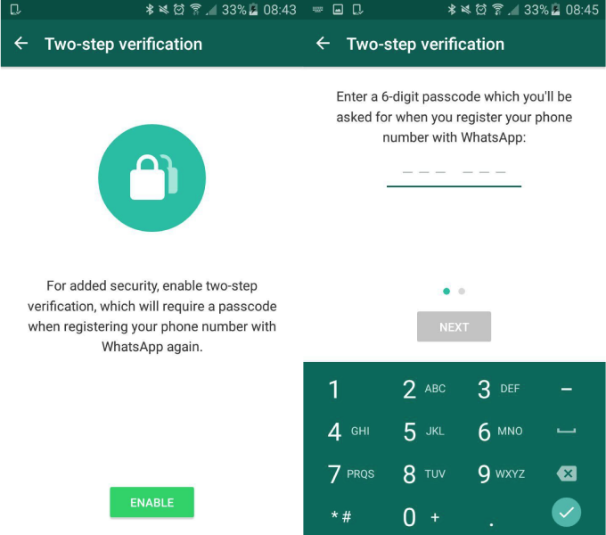 WhatsApp adds two-step verification for all users