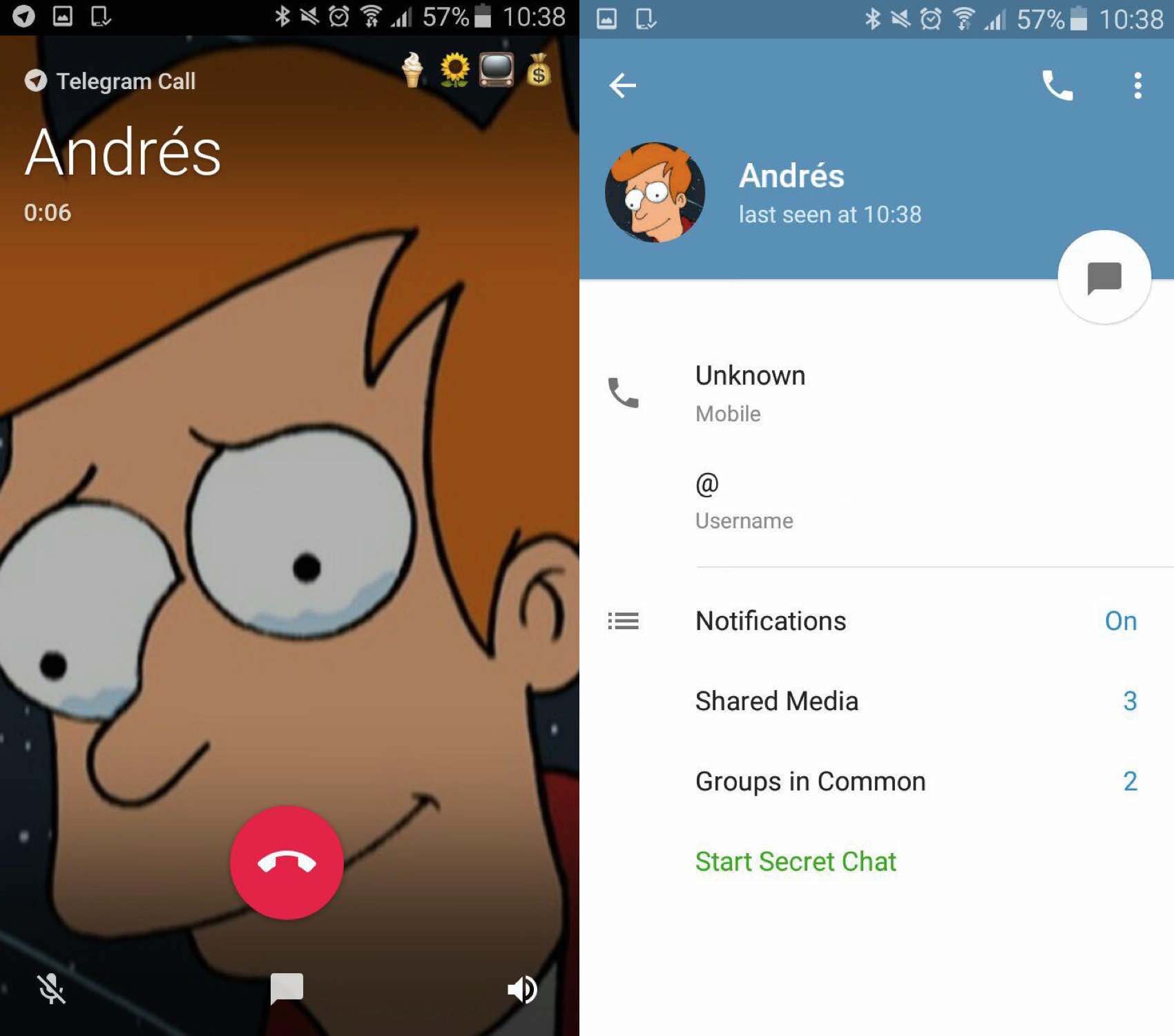 telegram screenshot calls 2 1 Voice calls come to Telegram in latest update