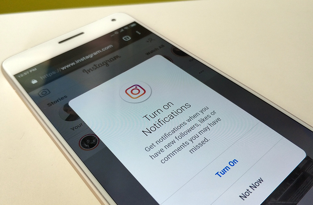 How to turn on push notifications in Instagram Lite