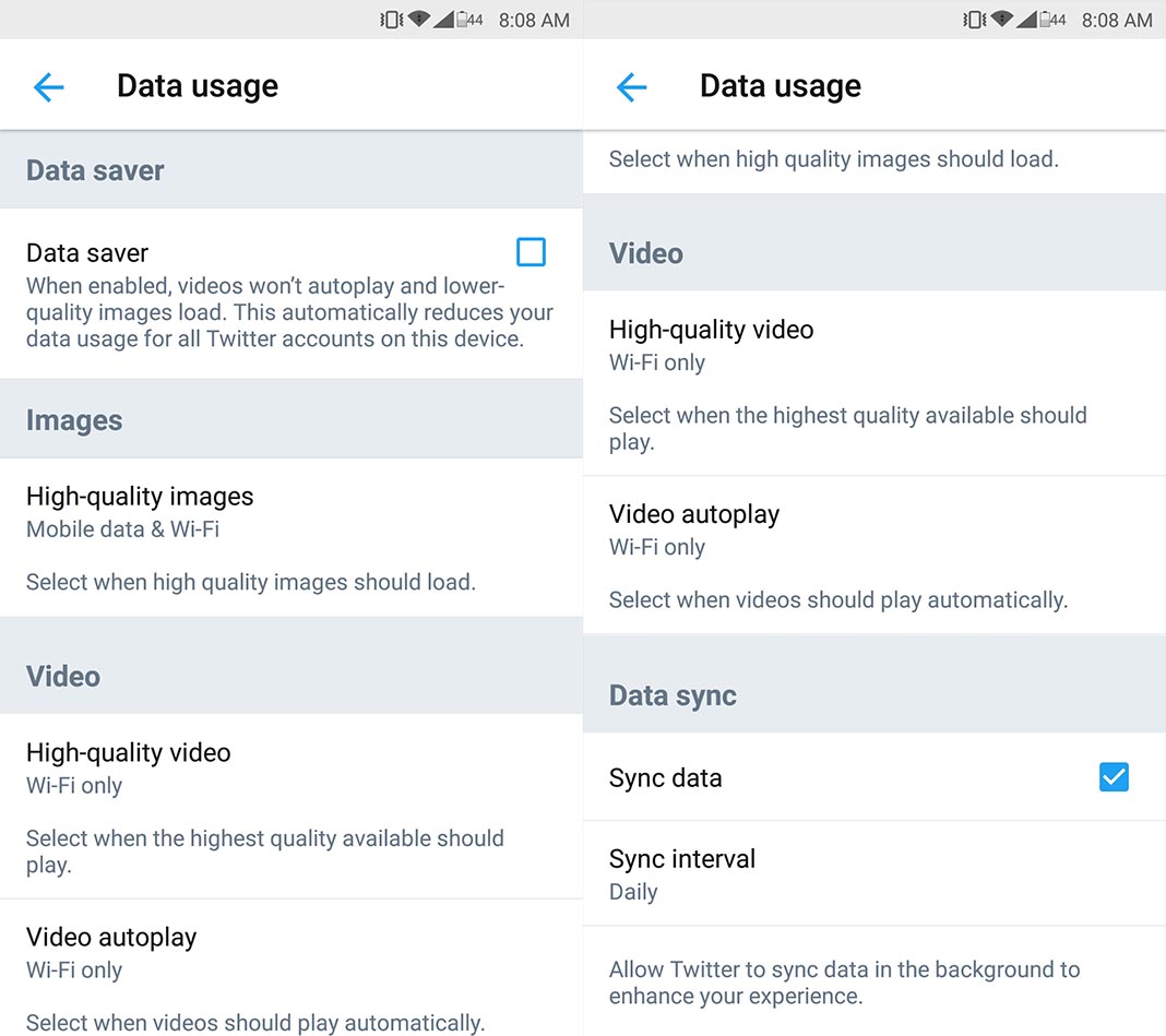 twitter data usage Twitter adds a new option to save data