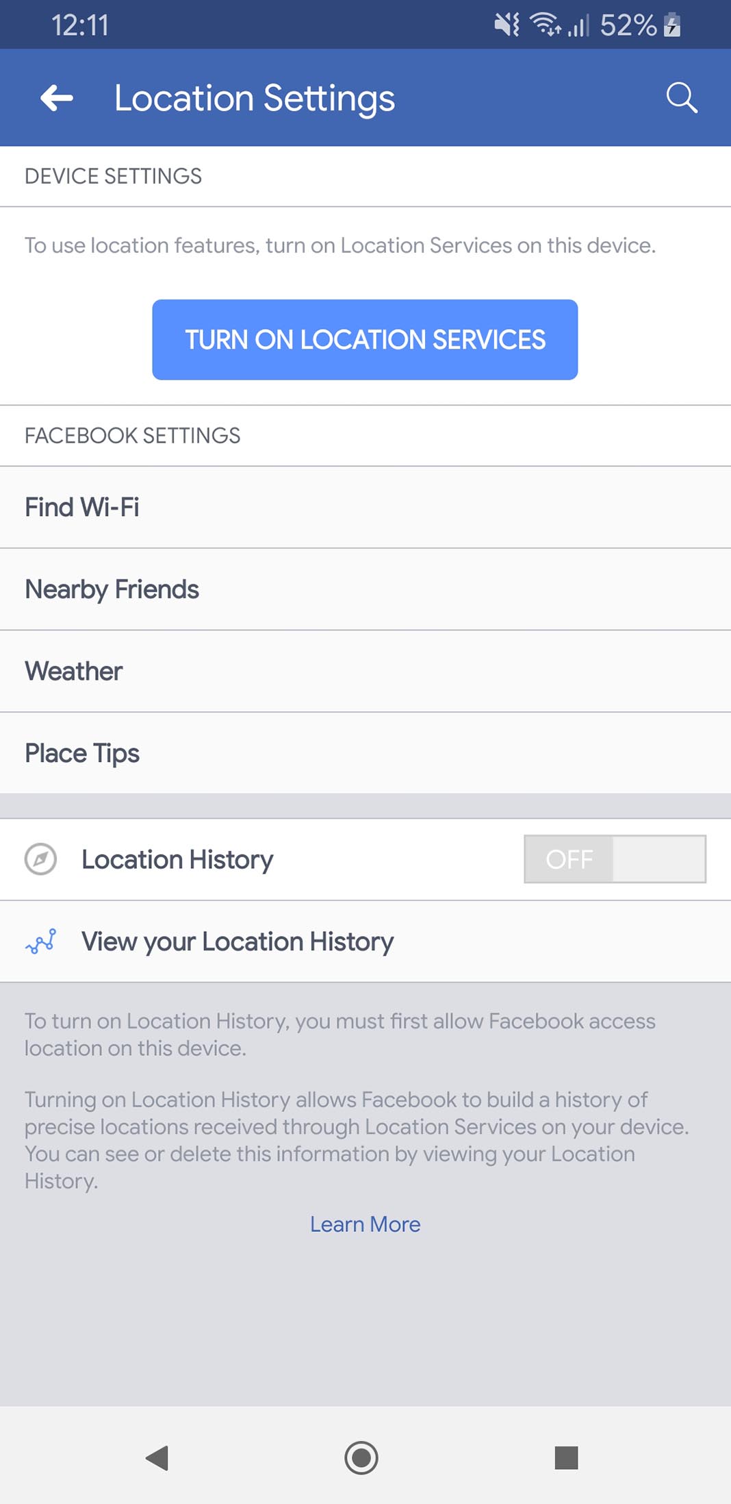 facebook location screenshot How to stop Facebook from tracking your location in the background