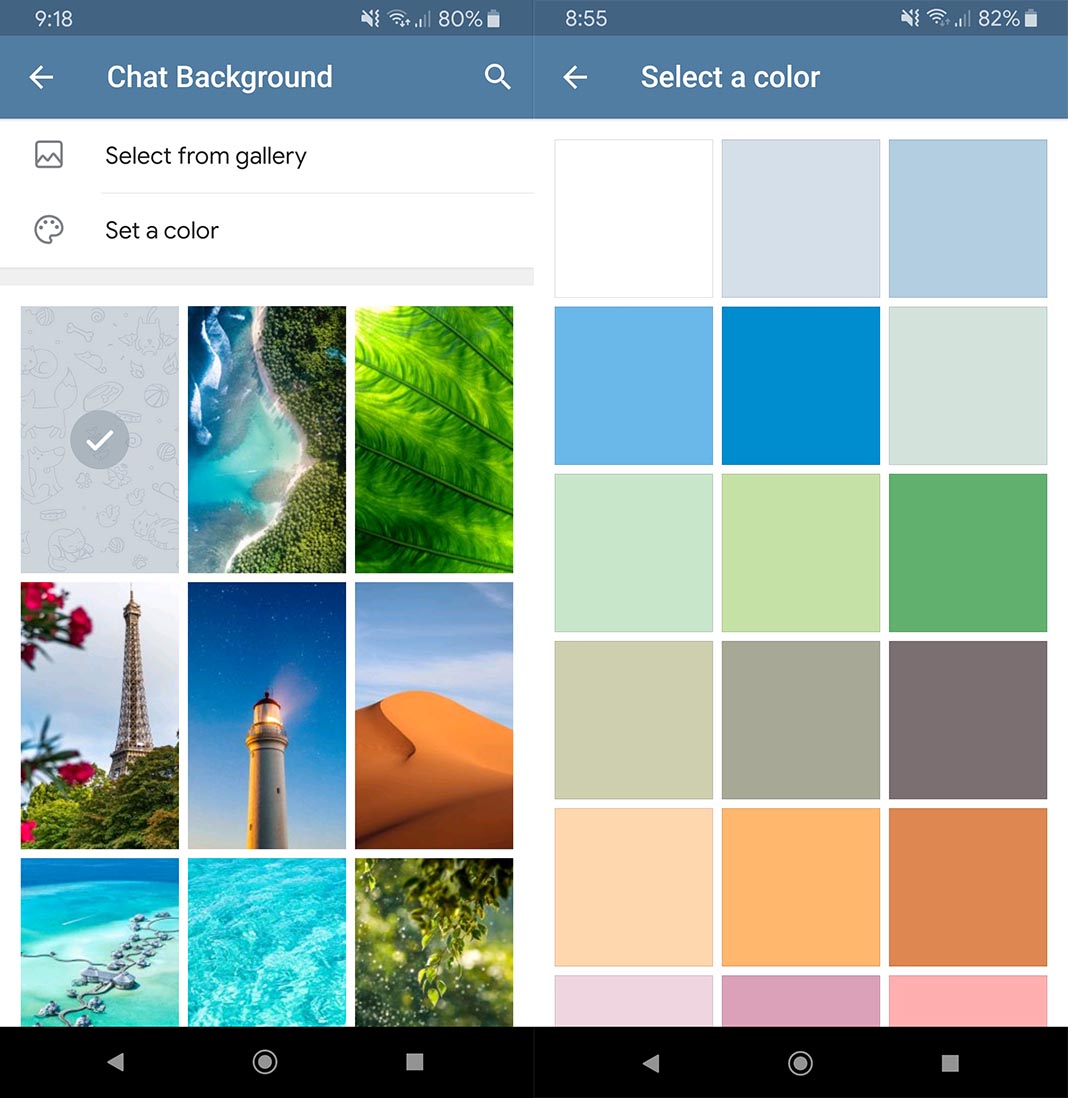 Telegram  adds new wallpaper customization options