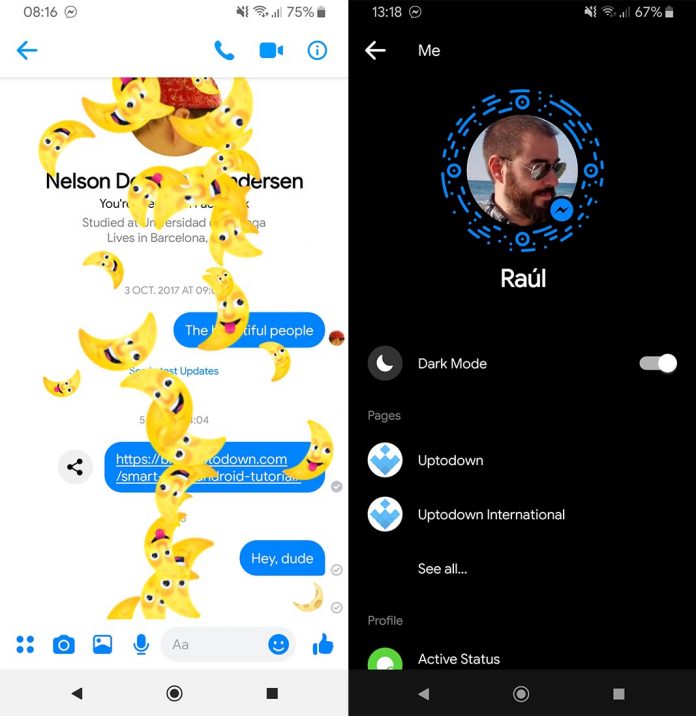 How to activate the new dark mode in Facebook Messenger