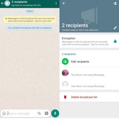 How to create broadcast lists in WhatsApp