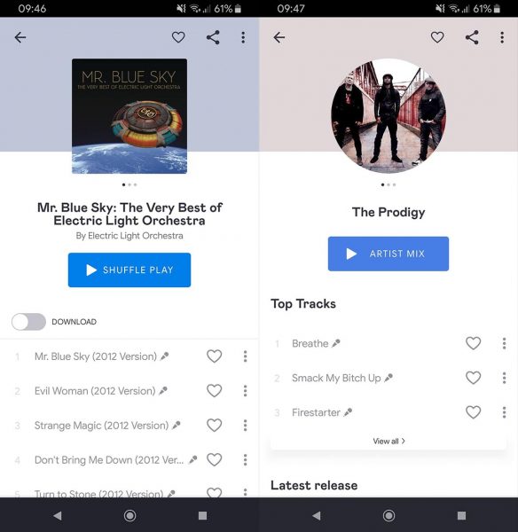 deezer screenshots 2 The best music players for Android