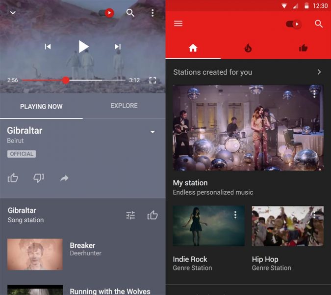 youtube music screenshots The best music players for Android