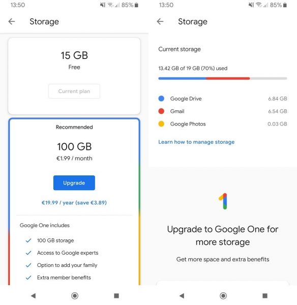 google drive 2019 storage Comparison: Cloud storage services (2019)
