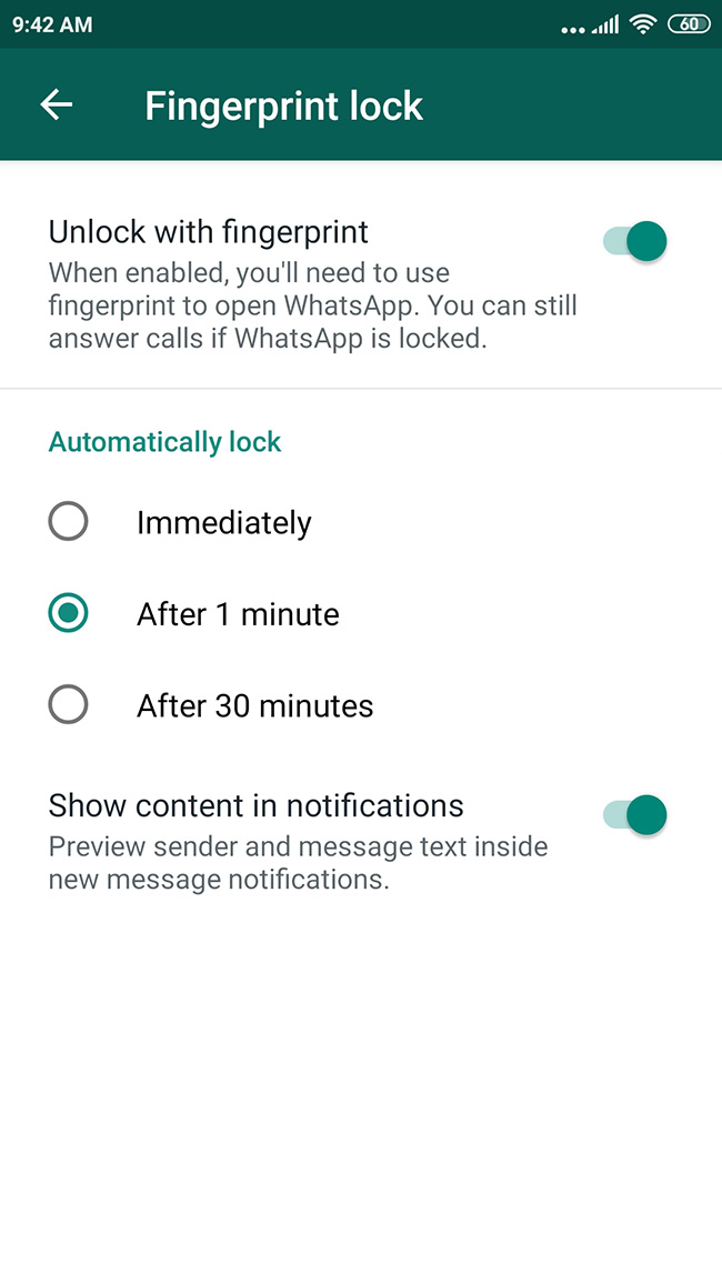 whatsapp fingerprint 3 en How to use the new fingerprint lock feature in WhatsApp