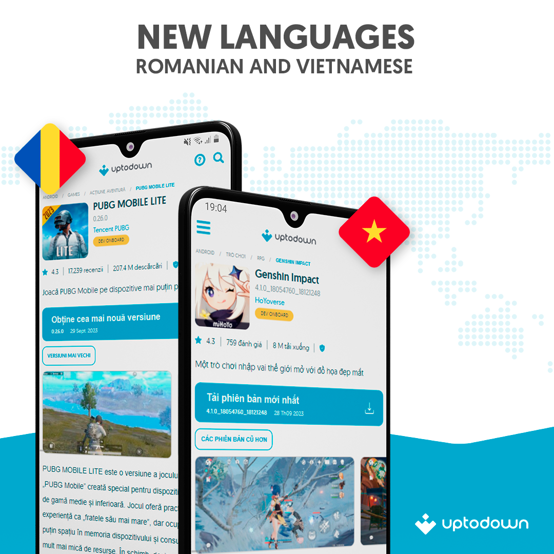 new languages final EN Uptodown launches its marketplace in Romanian and Vietnamese